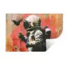 Graffiti - Astronaut - Street art - Ruimte - Banksy Muursticker klein -3d