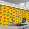 Geel - Aardbei - Patroon keuken achterwand 2 middel 871 -3d_schuin