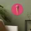 Schepijs - Roze - Hoorntje Akoestische PET Vilt - Rond klein -sfeer2