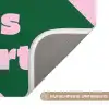 Groen - Teskt - This is art - Roze Badmat klein -USP_AntislipDE