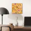 Bloemen - Geschilderd - Geel plexiglas 5mm klein -sfeer6
