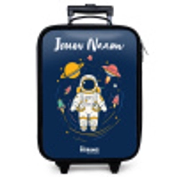 Astronaut - Planeet - Sterren - Raket Kinderkoffer - Zwart klein -zzz_website3d