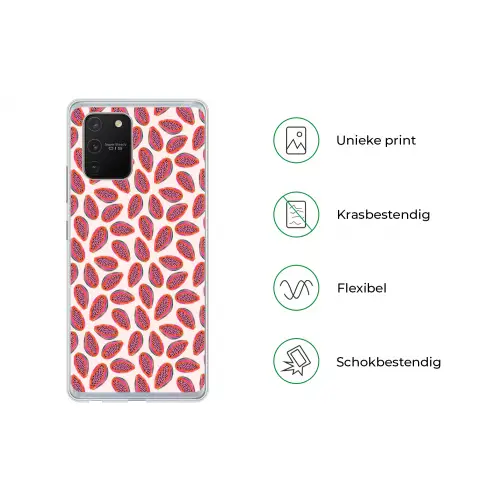 Papaja - Patroon - Roze Telefoonhoesje Samsung Galaxy S10 Lite klein 364 -specsS10Lite