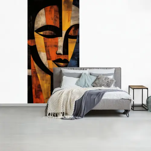 Abstract - Portret - Kleurvakken fotobehang vinyl groot -slaapkamer