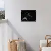Hert - Zwart - Portret - Gewei - Dieren tuinposter los doek klein -sfeer8