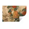 Kat - Sierlijk - Bloemen Muursticker klein -3d
