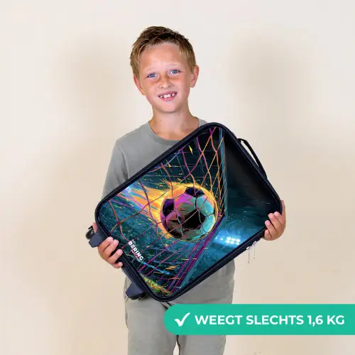 Neon - Net - Voetbal - Kleurrijk Kinderkoffer - Zwart klein -sfeer4_NL