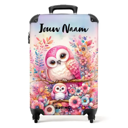 Roze Robijn NBS - Handbagage koffer - Kinderen Unisex middel -productfoto_recht