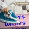 Daddy's - Blauw - Blokletters Wandkleed katoen klein -tsfeer9_DE
