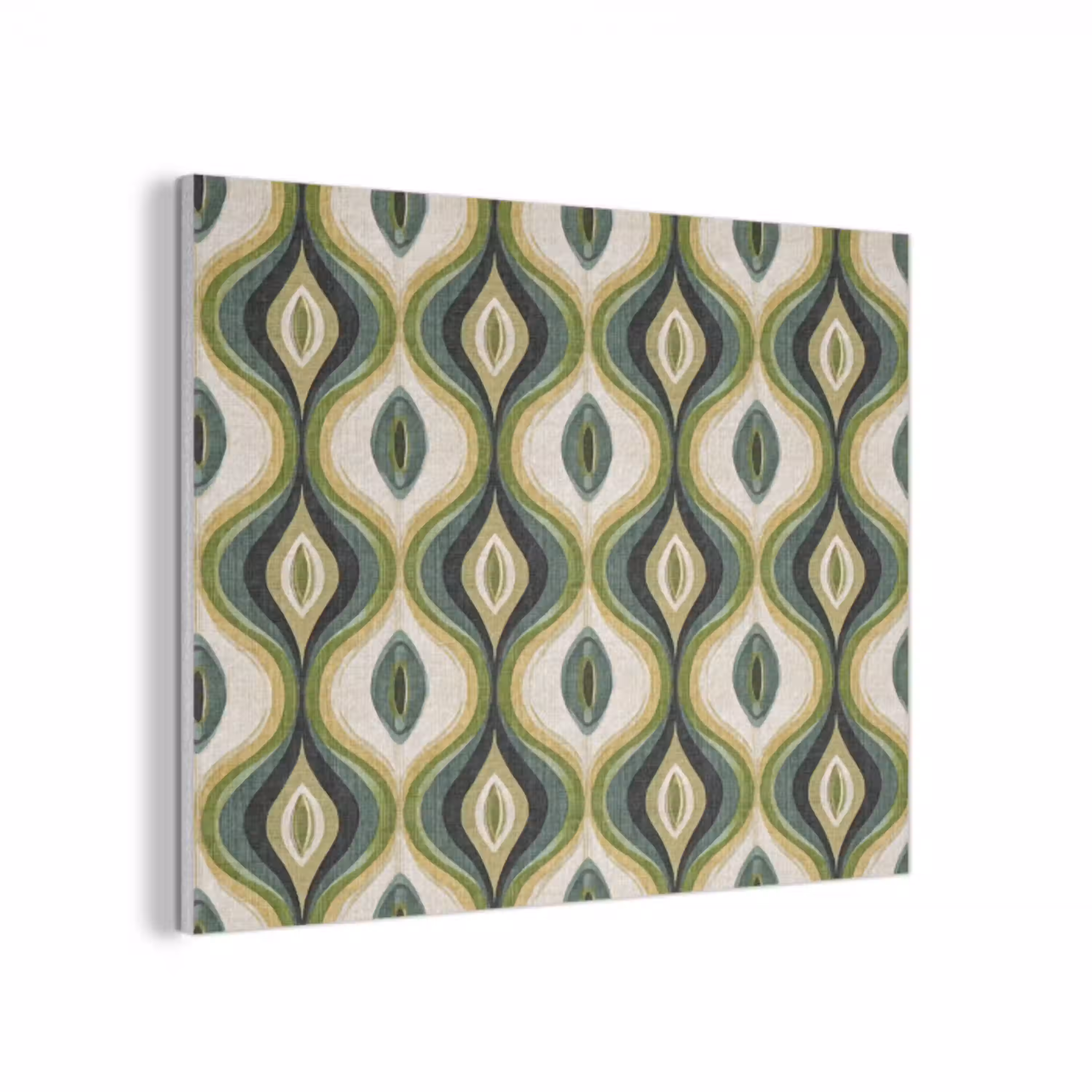 Abstract - Ritmisch - Groen PET vilt klein 837 -3d