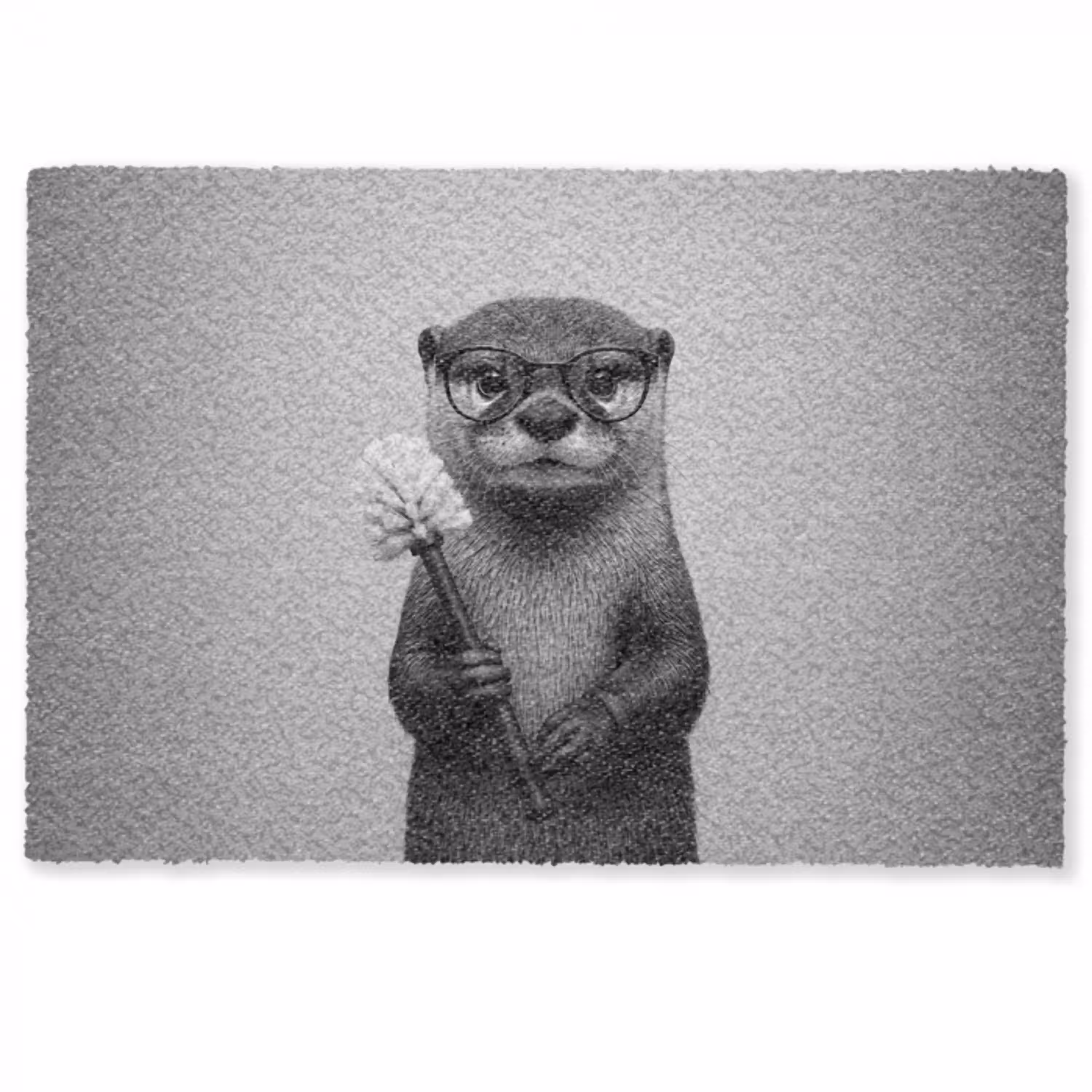 Otter - Wc-borstel - Bril - Zwart - Wit Deurmat klein -zkaufland3d