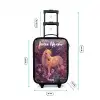 Paard - Bloemen - Paars - Vlinder Kinderkoffer - Zwart klein -productfoto_formaten
