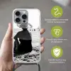 Vrouwen - Zonnehoed - Strand - Zwart - Wit Hoesje iPhone 16 Pro Max met koord klein -sfeer2_NL