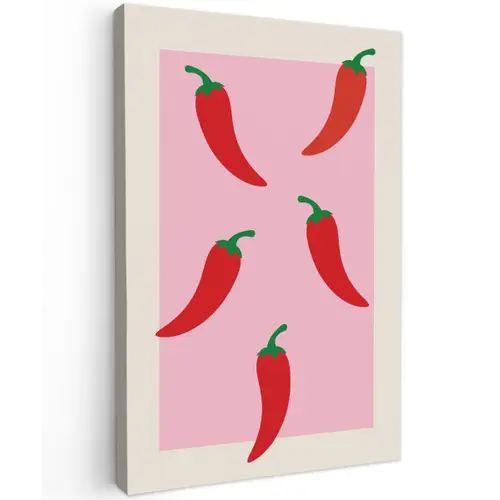 Pepers - Rood - Illustratie canvas 2cm klein -z3d