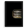 Sardines - Blik - Zwart - Vissen KitchenYeah - Keuken - Fotolijst klein -3d