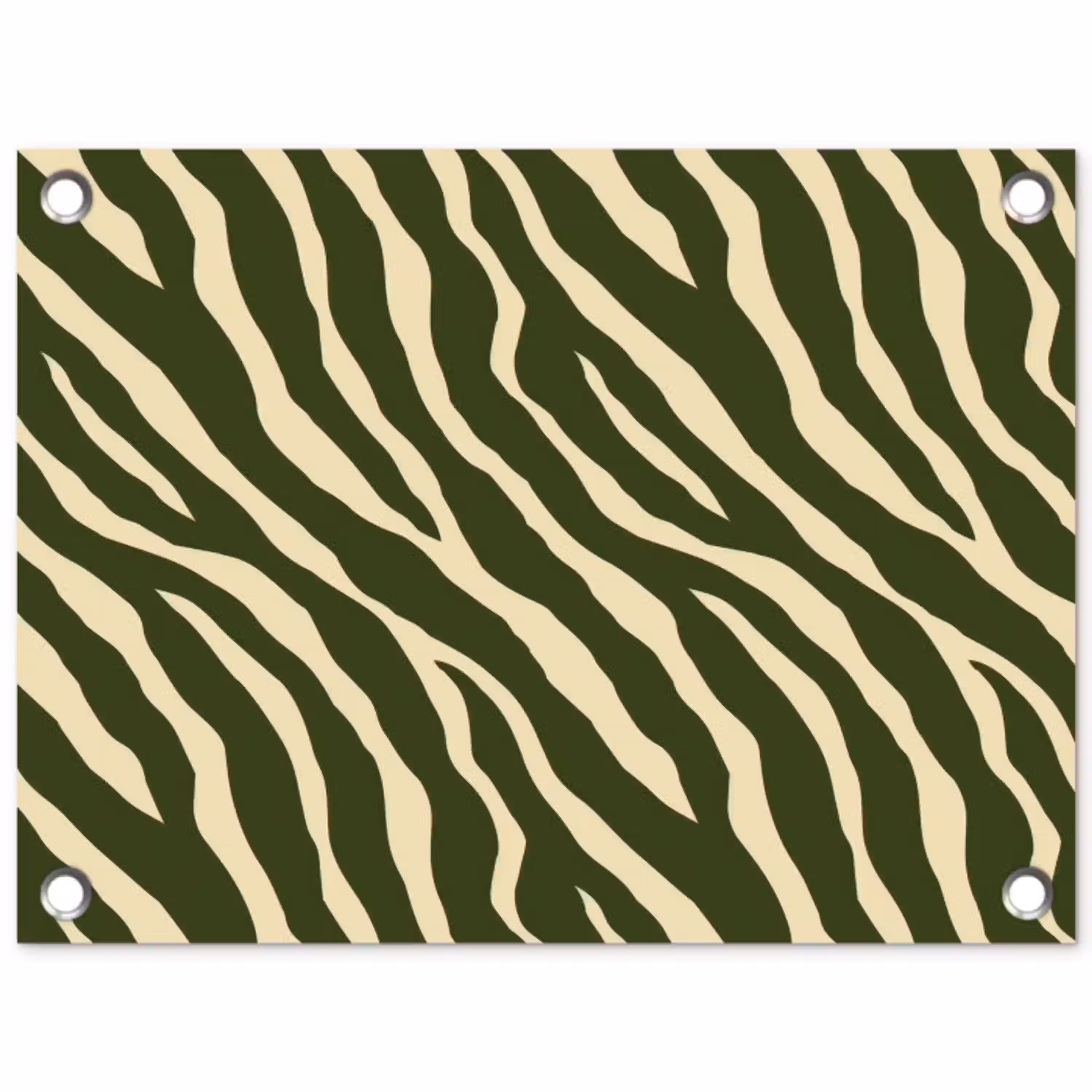 Zebra - Patroon - Groen tuinposter los doek klein 239 -3d