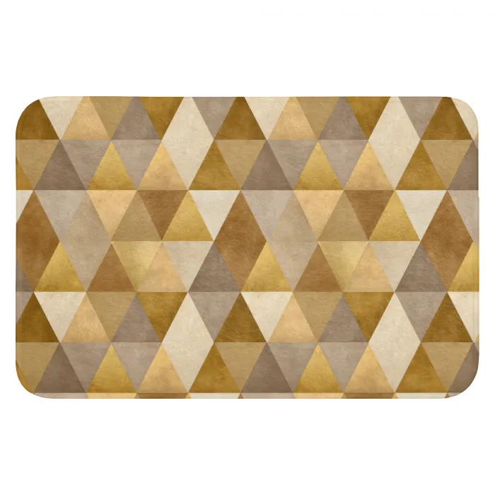 Geometrisch - Driehoek - Goud Badmat klein 997 -3d