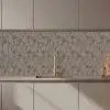 Donker - Bloemen - Sierlijk keuken achterwand 2 middel 871 zz_3dshopping