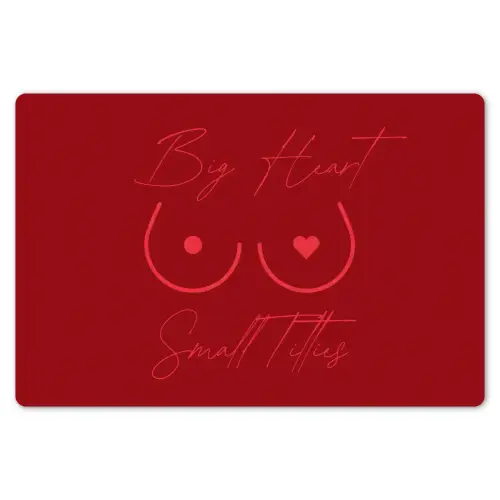big heart small titties - Hart - Rood Placemat vinyl groot -zzsfeer1_Kitchenyeah-website