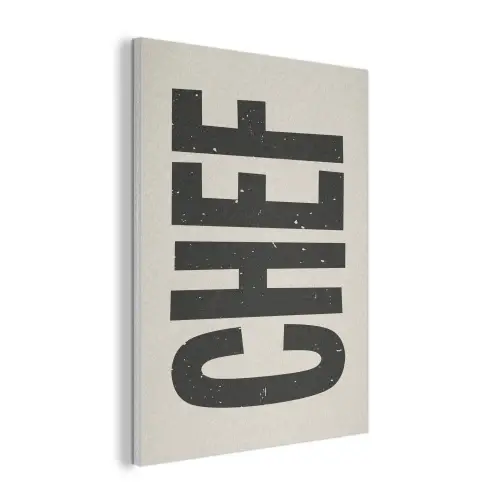 Vintage - Chef - Japandi - Zwart PET vilt klein -3d