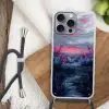 Schilderij - Zonsondergang - Bloemen - Rivier Hoesje iPhone 16 Pro Max met koord klein -sfeer4