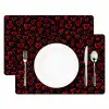 Zwart - Harten - Rood Placemat vinyl groot 368 -zzsfeer2_Kitchenyeah-website
