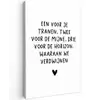 De horizon waaraan we verdwijnen - Quotes - Spreuken - Bløf Tuinposter op houten frame 2 cm dik klein -3d