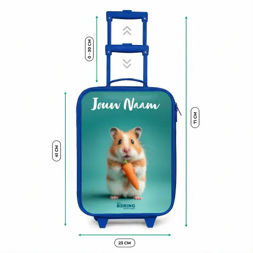 Hamster - Wortel - Dier Kinderkoffer - Blauw klein -productfoto_formaten