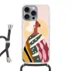 Vrouw - Zon - Kleurrijk Hoesje iPhone 16 Pro Max met koord klein -3d