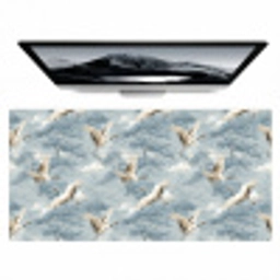 Wolken - Kraanvogels - Blauw Muismat XXL klein 681 -zzz3d