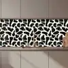 Dierenpatroon - Vlekken - Zwart - Wit keuken achterwand 2 middel 871 zz_3dshopping
