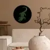 Krokodil - Groen - Tijgerachtig - Strepen Wandcirkel plexiglas klein -sfeer1