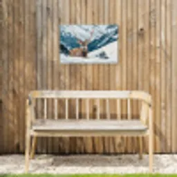 Hert - Landschap - Winter - Natuur - Dieren - Bergen Tuinposter op houten frame 2 cm dik klein -sfeer4