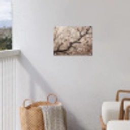 Bloesem - Takken - Schilderij - Beige - Serene tuinposter los doek klein -sfeer8