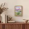 Lavendel - Bloemen - Zonsondergang - Paars - Weide Light Box met kabel (Tafellamp) klein -sfeer2