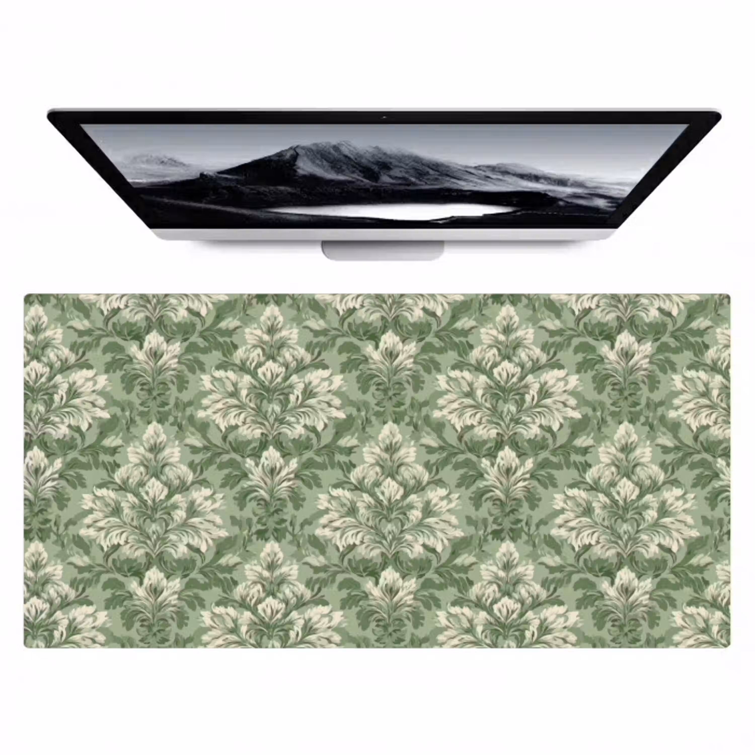 Sierlijk - Lichtgroen - Planten - Patroon - Getailleerd Muismat XXL klein 681 -zzz3d