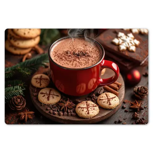 Chocolademelk - Mok - Winter - Kerst - Gezelligheid Placemat vinyl groot -zzsfeer1_Kitchenyeah-website