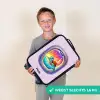 Schildpad die zwemt met zonsondergang Kinderkoffer - Zwart klein -sfeer4_NL