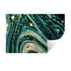 Marmerlook - Luxe - Goud - Turquoise - Glitter Muursticker klein -3d