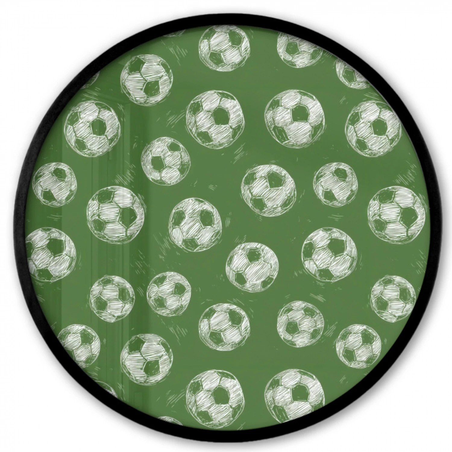 Voetbal - Sport - Groen Fotolijst rond zonder passe partout klein 856 -3d