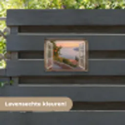 Doorkijk - Uitzicht - Meer - Landschap tuinposter los doek klein -sfeer3