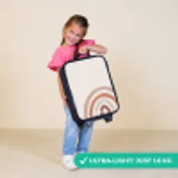 Ruwe regenboog naturel Kinderkoffer - Zwart klein -sfeer2_UK