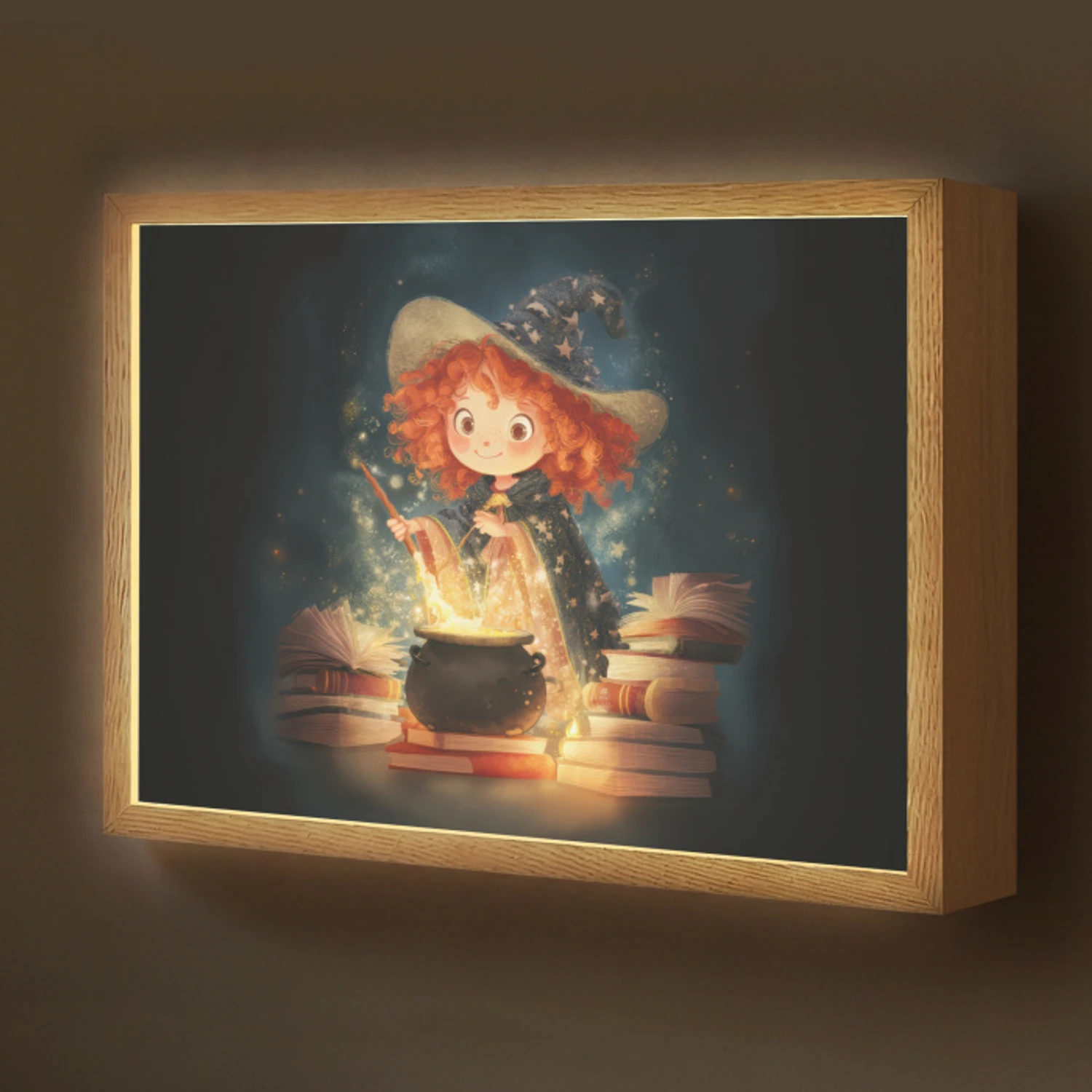 Tovenares - Meisje - Boeken - Toveren Light Box met batterij (Wandlamp kind) middel -z3d_website