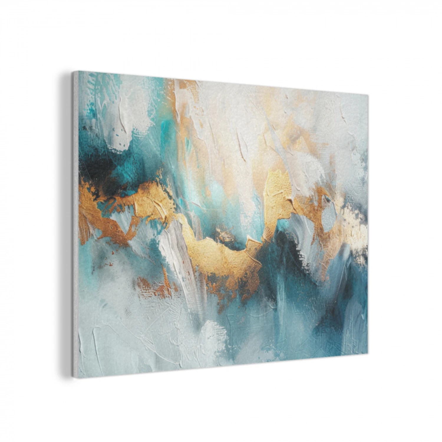 Abstract - Kunst - Gold - Blauw PET vilt klein -3d
