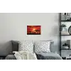 Savanne - Olifanten - Zonsondergang Muursticker klein -slaapkamer