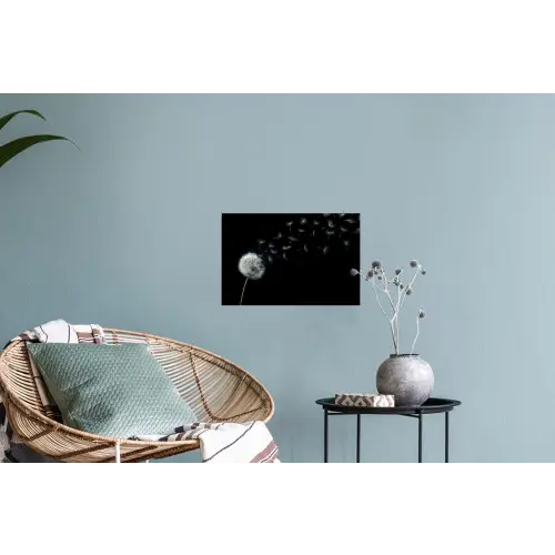 Paardenbloem - Zwart - Natuur Muursticker klein -plant