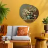 Vaas - Pastel - Kleuren - Bloemen Wandcirkel Organisch Plexiglas middel -sfeer4