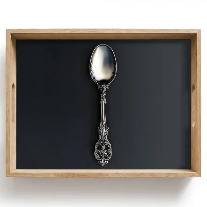 Lepel - Zilver - Metaal Dienblad Rechthoek middel -z3d_shopping