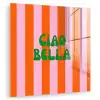 Strepen - Oranje - Verticaal - Ciao bella plexiglas 5mm klein -zzzproduct_nieuw