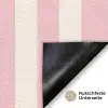 Hola - Quote -  Strepen - Pastel - Roze - Rood - Wit Deurmat klein -antislip_DE